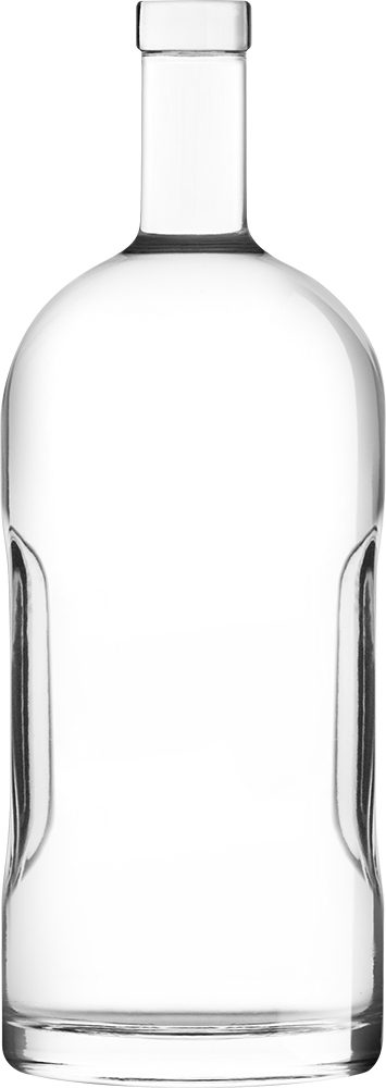 1.75 ltr classic pinch grip flint glass bottle