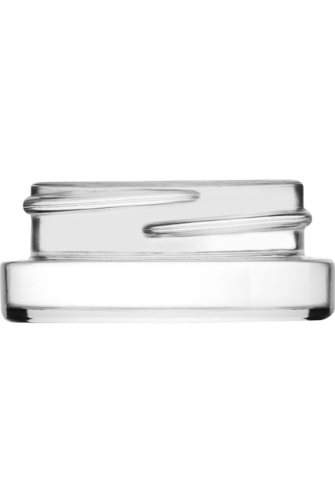 Hockey Puck - cylindrical glass jar used for cosmetic skin care products